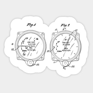 Airplane Cockpit Instruments White Sticker